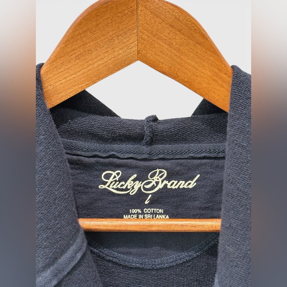 Lucky Brand Women’s Black Hooded Wrap Cardigan | Size Small - Picture 4 of 5